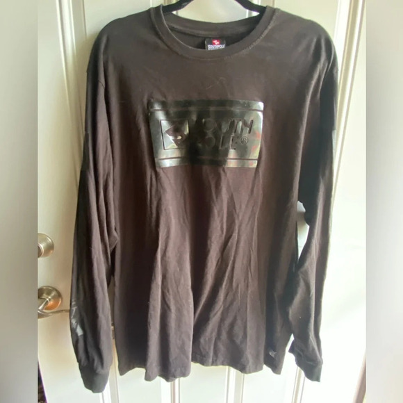 South Pole Men's XL Shirt Black-Out Logo Long Sleeve T Shirt  100% Cotton EUC - Picture 2 of 7